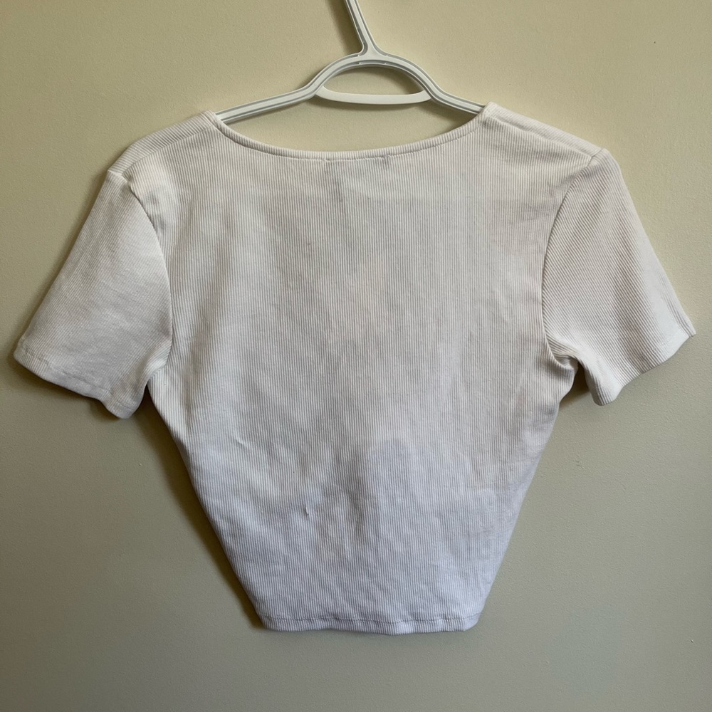 Zara Ruched Ribbed Crop Top - Picture 4 of 4